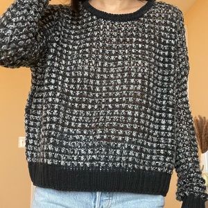 Ecote Black & Gray Knit Sweater